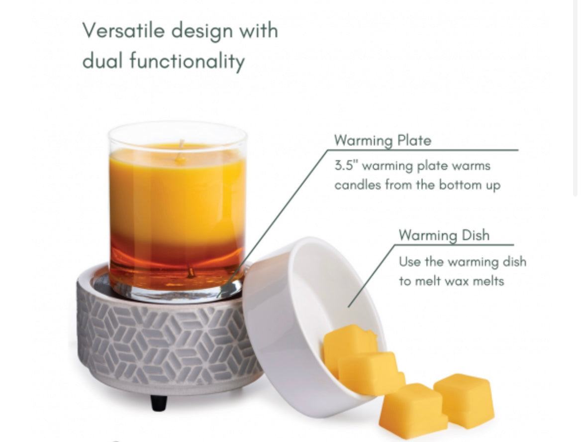 Stone Hexagon 2-In-1 Classic Fragrance Warmer