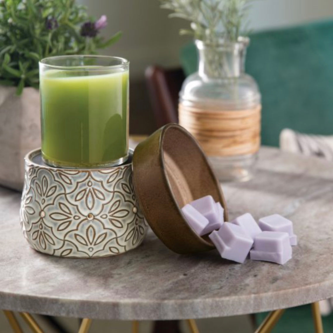 Bronze Floral 2-in-1 Deluxe Fragrance Warmer